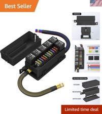Heavy-Duty Pre-Wired 12V Fuse and Relay Box for Marine  Automotive Applications