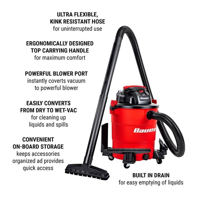 bauer 14 gallon shop vac