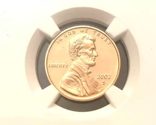 2002-S Lincoln 1C Cent PR70 RD Ultra Cameo NGC Portrait Label Flawless Penny