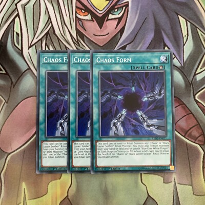 LED3-DE011 x3 Chaos Form Common Top Zustand Yugioh
