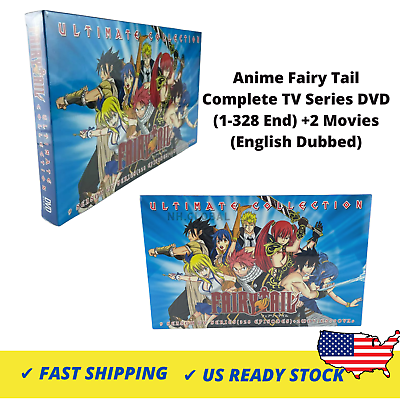 ANIME FAIRY TAIL COMPLETE TV SERIES VOL.1-328 END + 2 MOVIE DVD ENGLISH  DUBBED