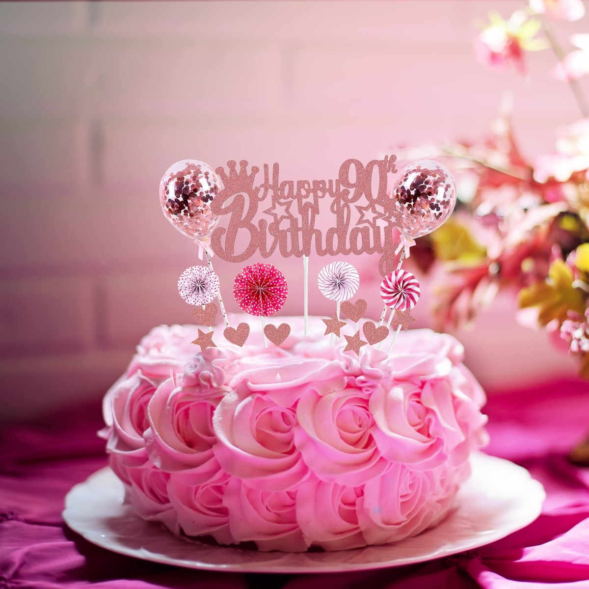Kit Décoration 14 Ans Fille - Bandoulière, Couronne, Bougie, Ballons Or Rose - Pour Anniversaire, Fête, Cadeau