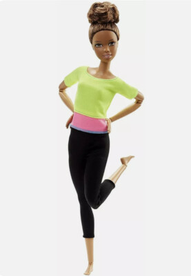 Barbie Made to Move Doll Yellow Top 22 Flexible Joints You Can Be