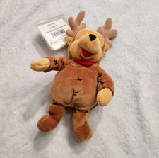DISNEY STORE EXCLUSIVE WINNIE THE POOH 9" PLUSH STUFFED REINDEER BEANIE WITH TAG