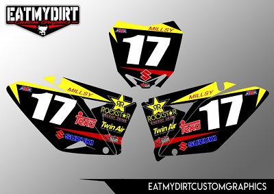 FOR SUZUKI RMZ 250 2010-2017 PRINTED BACKGROUNDS STICKERS MOTOCROSS DECALS MX