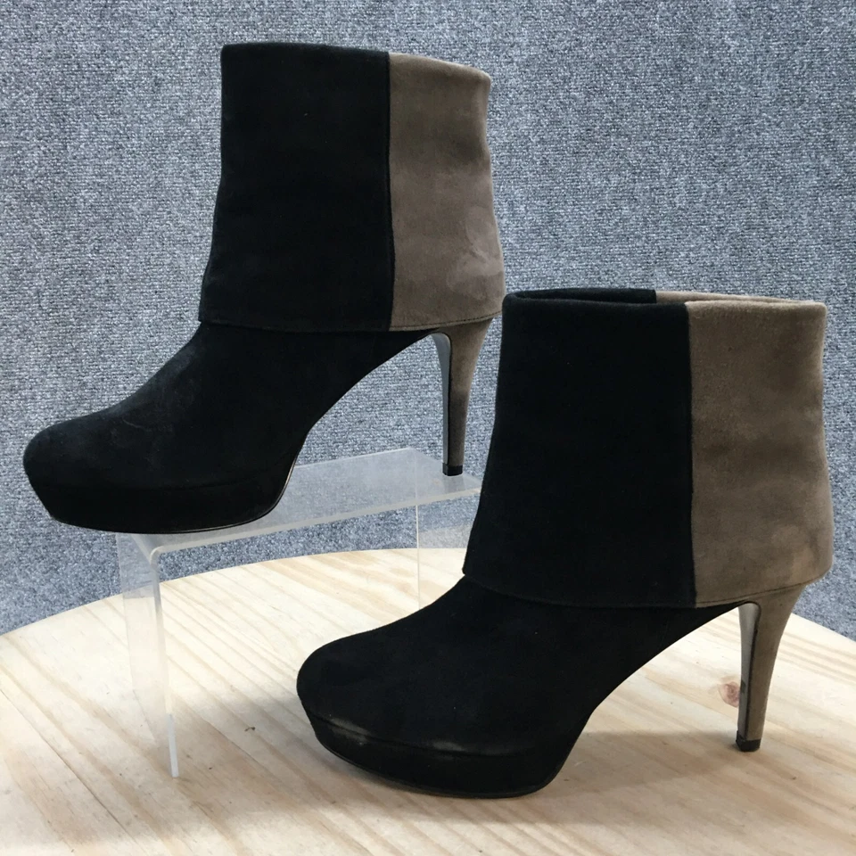 Tahari Botas Mujer 8.5 M Callahan Botines Cuero Negro Tacones de Aguja Foto 2 de 4