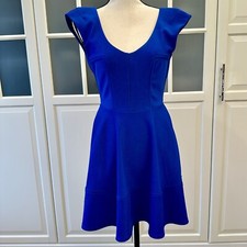 Guess Cobalt Blue Fit And Flare Mini Dress - XS
