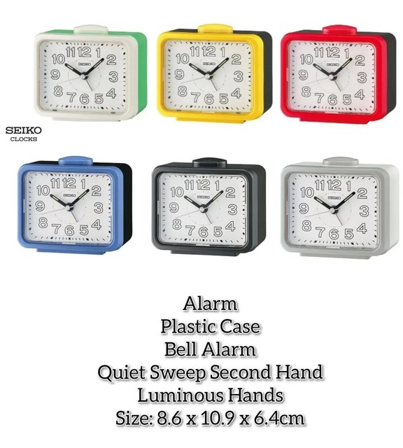 SEIKO loud alarm clock luminous quite sweep night LED light QHK 061 featured image