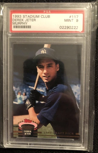 Derek Jeter 1993 Topps Stadium Club Murphy Rookie PSA 9 Mint