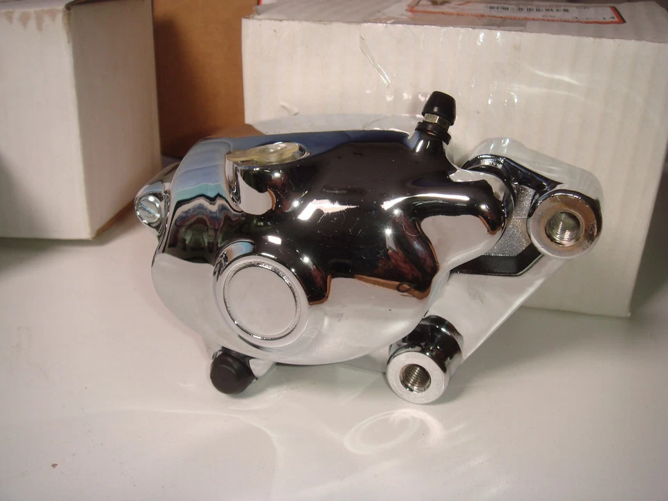 Juego de pinzas de freno delanteras Harley XL cromadas Sportster 2000-2009 V-Twin 23-1668 Z9 Foto 3 de 4