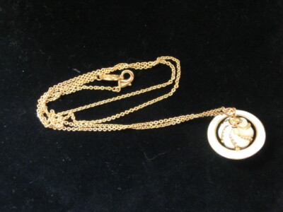 Vivienne Westwood Genuine White Ceramic & Gold Tiny Orb Pendant 