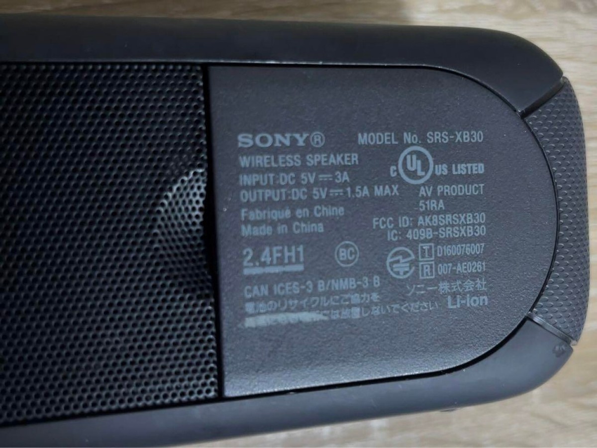 Sony SRS-XB30 Portable Wireless Portable Speakers Bluetooth Black