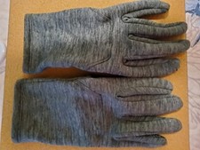 Women's Designer Gray Gloves Size L/XL