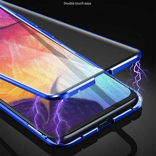 Tempered Glass 360° Magnetic Case Metal Cover For Samsung Galaxy S22 A52 S21 S20 - Zdjęcie 6 z 22