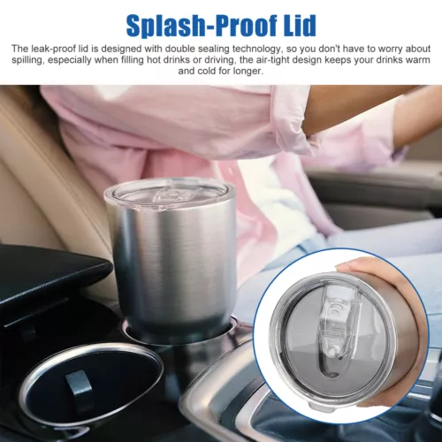 4X 20oz Splash Spill Proof Lids Slider Lid Skinny Tumbler Cup Replacement Covers - Bild 6 von 10