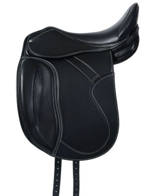 Selle de dressage 1144 en cuir, plaque d'arçon interchangeable, arçon polyflex