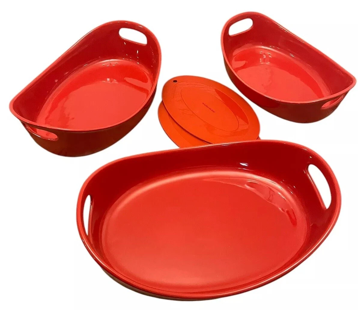 Rachel Ray RED Oval 2 Qt 3 Qt 3.75 Qt Casserole Baking Dish Stoneware