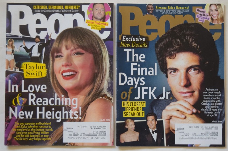2 2024 PEOPLE MAGAZINES - TAYLOR SWIFT, JFK JR.