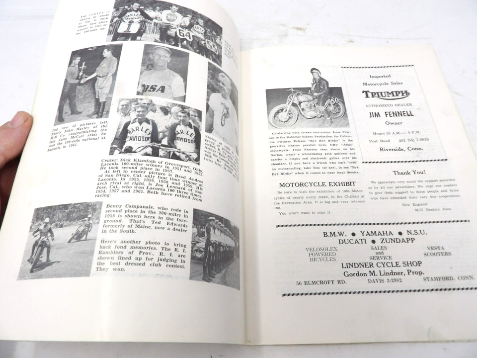 1963 Laconia Road Race Race Program eBay