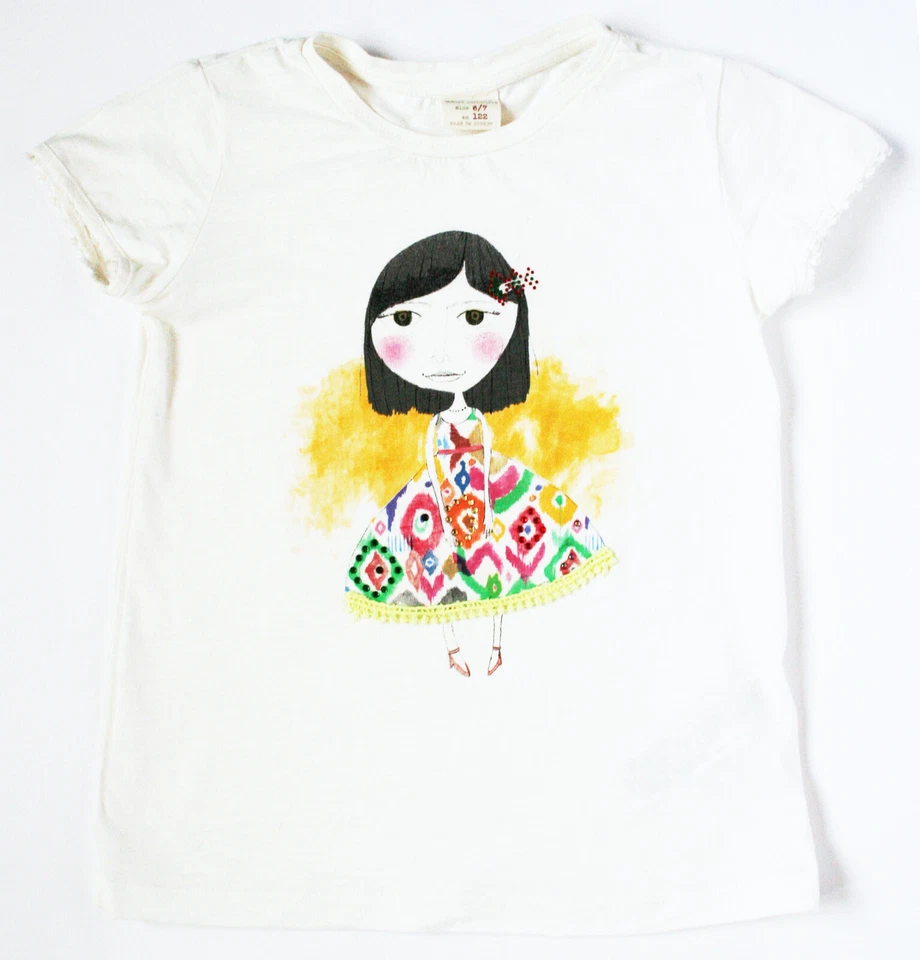 ZARA T-shirt ÉTAT NEUF, 100% coton, fille 6-7 ans - Photo 1/1