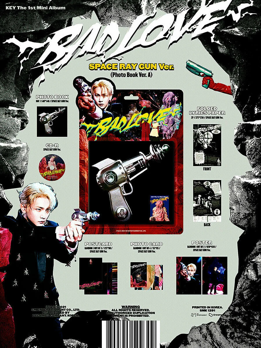 SHINEE KEY [BAD LOVE] 1st Mini Album SPACE RAY GUN VER CD+