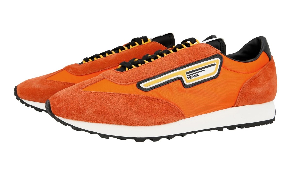 PRADA Suede Nylon MILANO 70 Sneakers - 2EG276 - Orange - NEW | eBay