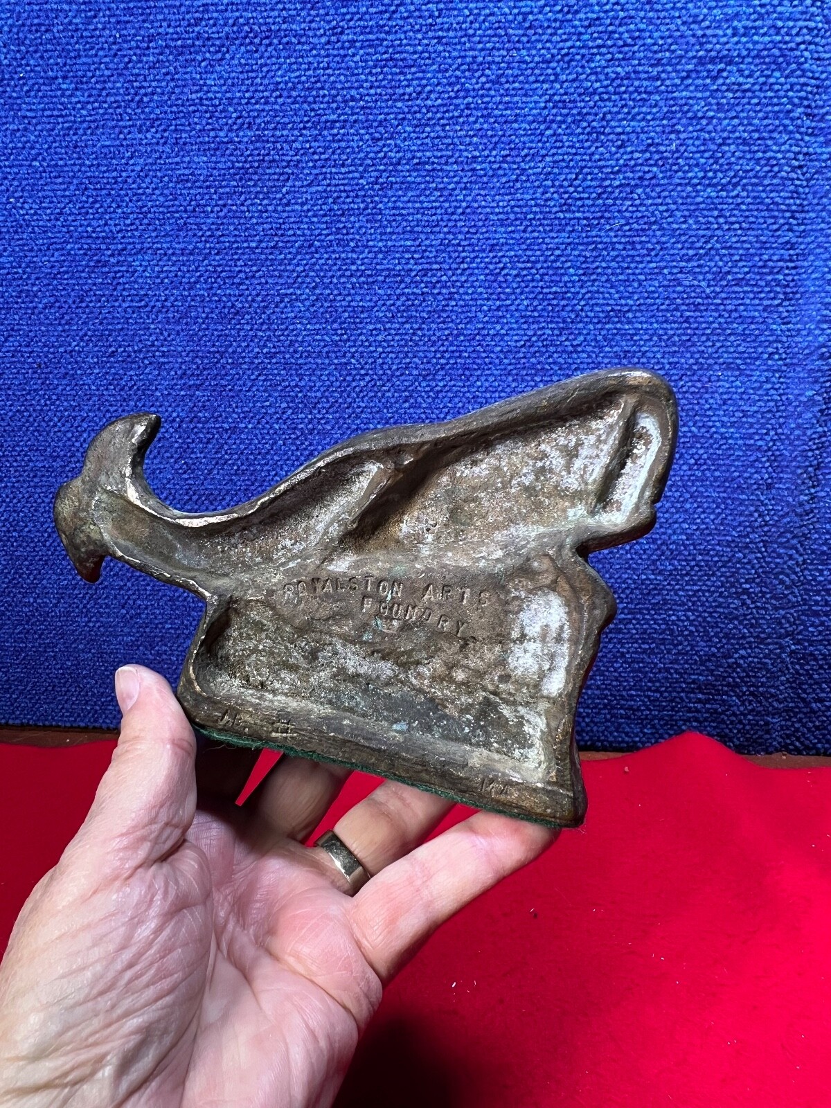 RARE FIGURAL **SPERM WHALE** BOOKENDS AA215. **ROYALSTON ARTS FOUNDRY