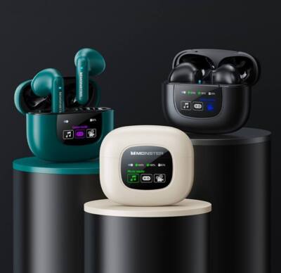 TWS Earbuds Monster XKT20 Bluetooth 5.4 Wireless Stereo Earphones Waterproof LED