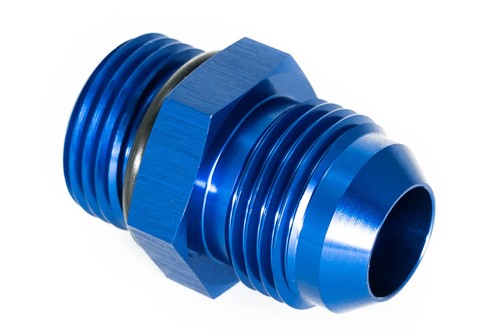 Gewindeadapter ORB 10 zu Dash 10 / -10AN / JIC 10 Blau eloxiert 7/8 - 14UNF - Picture 2 of 3