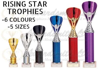 AWARDSMITH TANZTROPHÄEN STARS oder jede Sportart KOSTENLOSE GRAVUR IHRES LOGO in 5 Größen 6 Farben