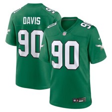 Philadelphia Eagles Jordan Davis #90 Nike Green Alternate 2026 NFL Game Jersey