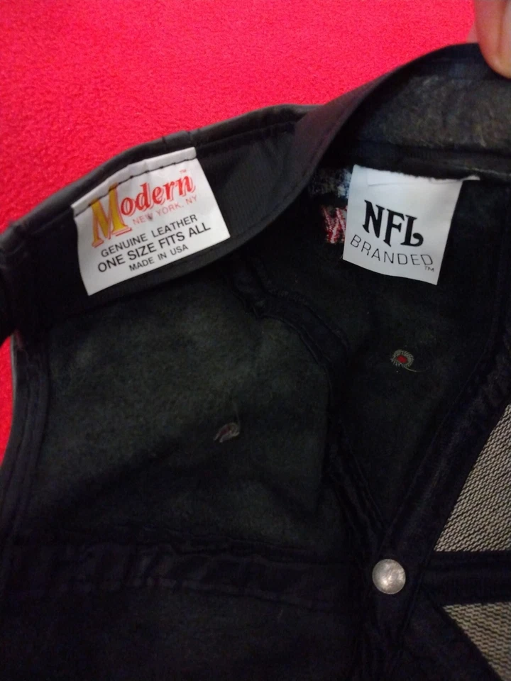 Винтажная кожаная бейсболка Los Angeles Raiders 80-е 90-е фирменная NFL сделано в США - Изображение 2 из 4