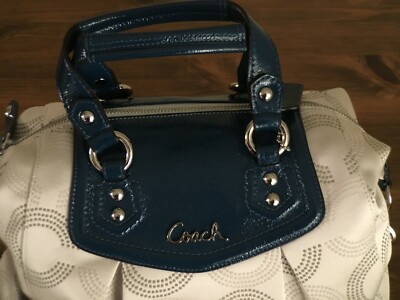 $298 NWT COACH ASHLEY DOTTED OP ART SATCHEL BAG F20027 Light
