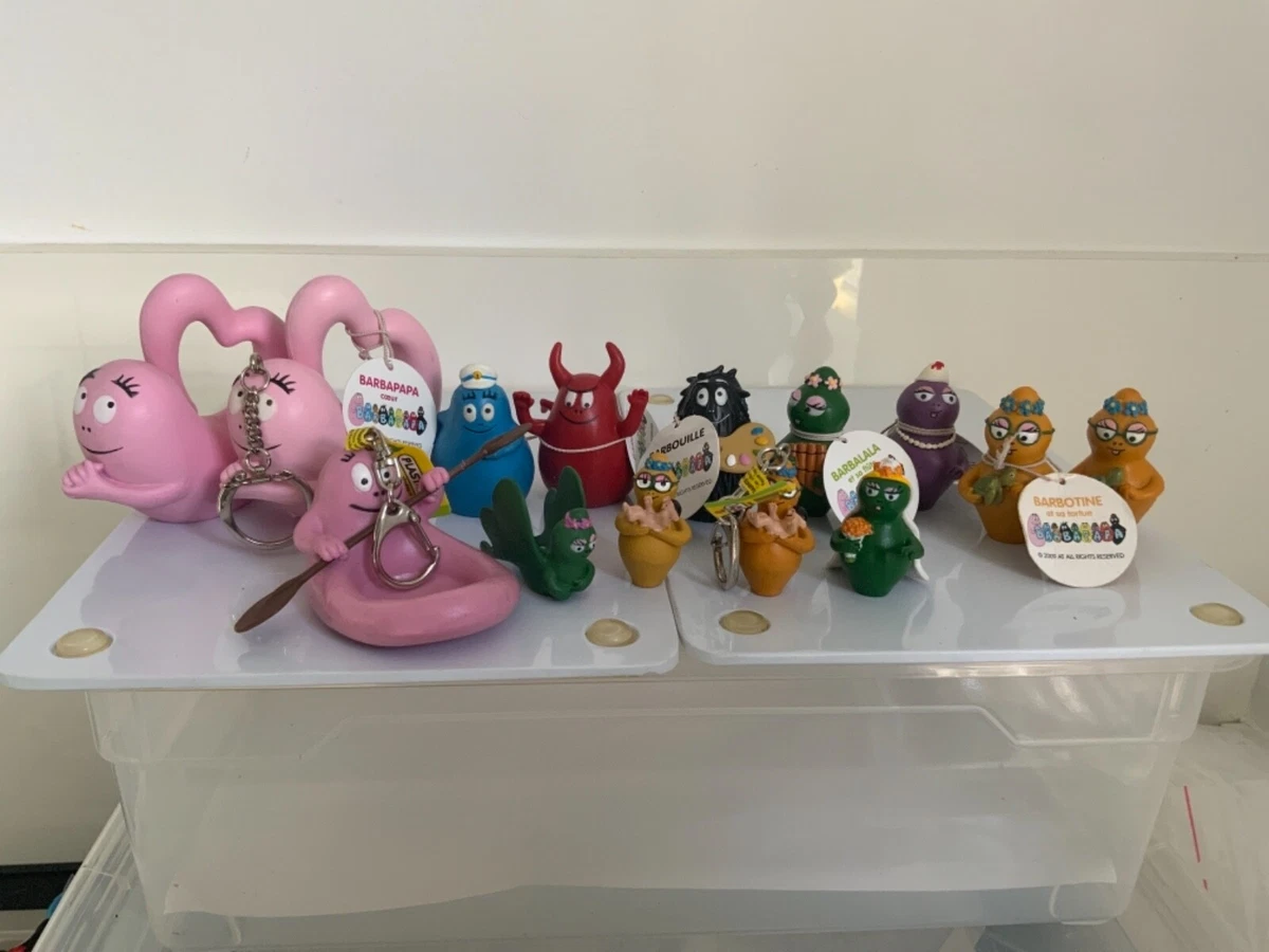 BARBAPAPA FIGURINES VINTAGE ANCIEN PVC FIGURES 9 PERSONNAGES