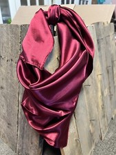 Wild Rag Western Scarves Solid Bright Maroon Wine Beautiful 36  x36  