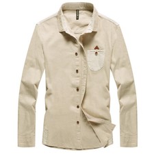 Mens Dress Shirts Long Sleeve Luxury Casual Slim Fit Business Work Camisas Shirt