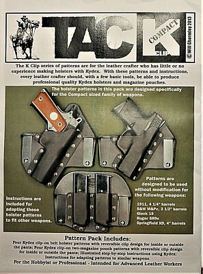 CRAFTOOL - TANDY LEATHER 6015-23 TAC K CLIP COMPACT PATTERN PACK