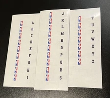 *GLOSS* 26 NBA A-Z (Alphabetical) Sports Card Dividers Sticker Labels Set
