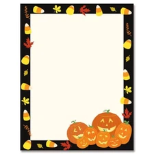 Jack Stack Halloween Pumpkin Letter Papers- 25 Sheets Fall Holiday Computer S...