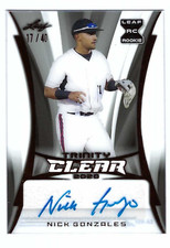 NICK GONZALES 2020 LEAF TRINITY BASEBALL CLEAR ACETATE ROOKIE AUTO /40