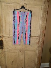 VTG 70/80S WOMENS LARGE SPANDEX WORKOUT EXERCISE LEGGINGS W-13 