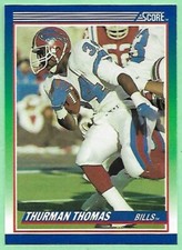 1990 SCORE Football Thurman Thomas #110 Buffalo Bills👍