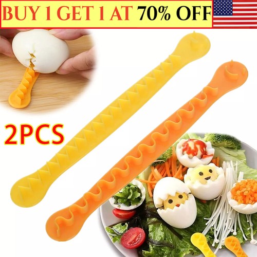 Deviled Egg Cutter in Half, for Hard Boiled Eggs Fancy Cut Flower Shaped Tool