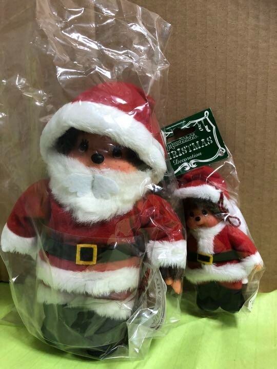 Sekiguchi Monchhichi Plush Doll Christmas Santa Claus 2 set