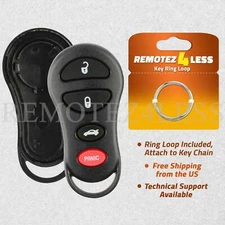 Remote Key Blank Shell Case Cover Replacement For Chrysler Jeep Dodge 4 Buttons