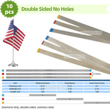 Dental Double Side Saw Diamond IPR Polishing Strip Orthodontic Metal Sand NoHole