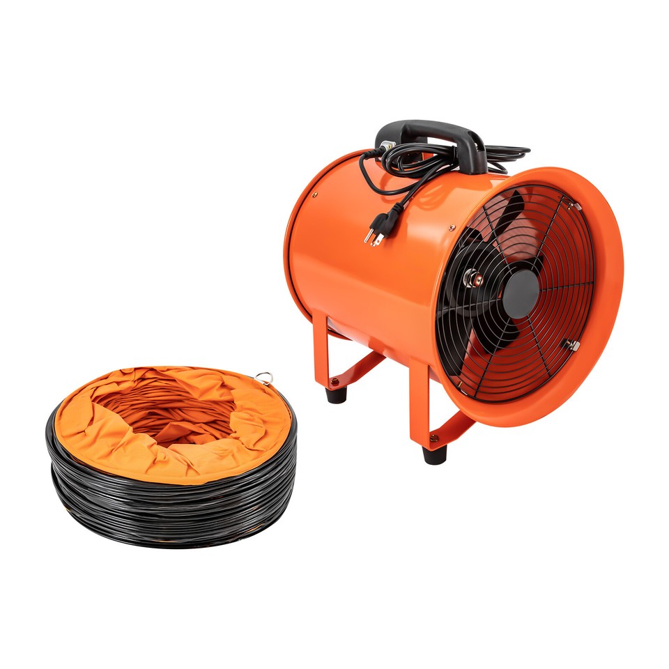 Portable 12" Extractor Blower Fan w/5m Duct Hose Ventilator Industrial