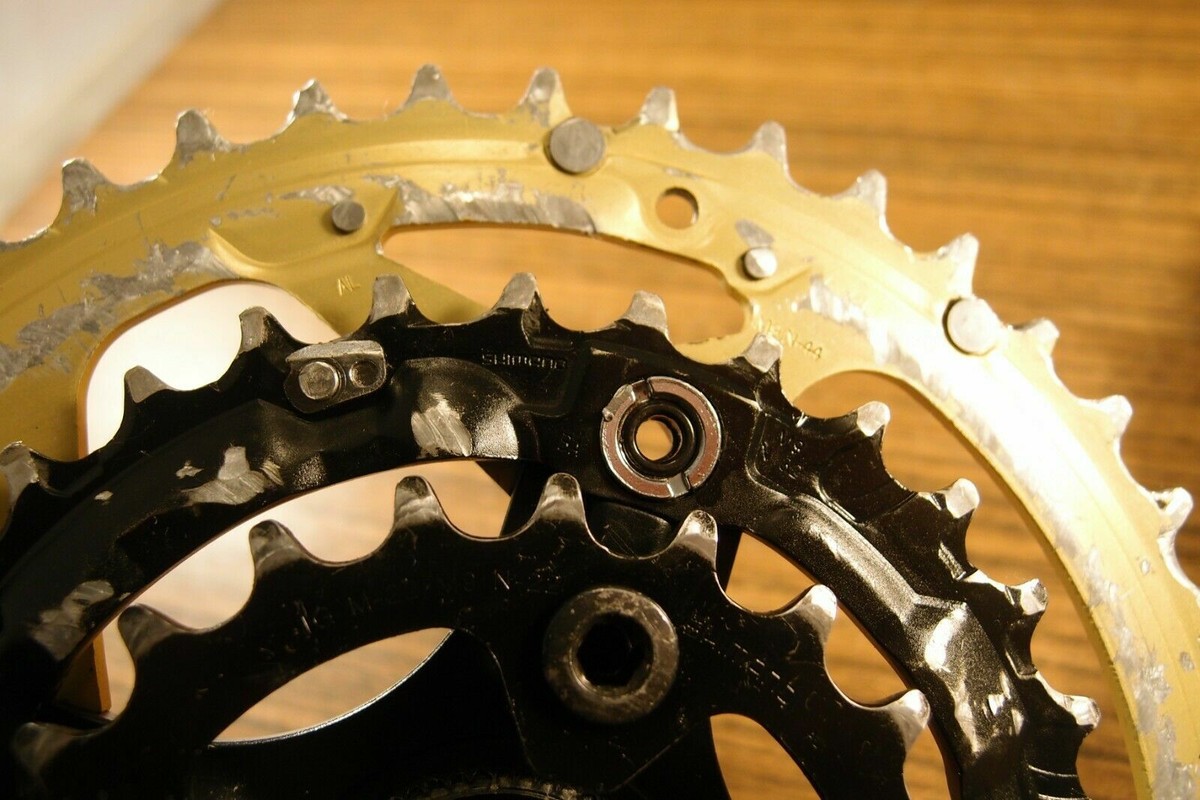しまの Vintage Shimano Deore LX FC-M570 Crankset 175mm Square Taper