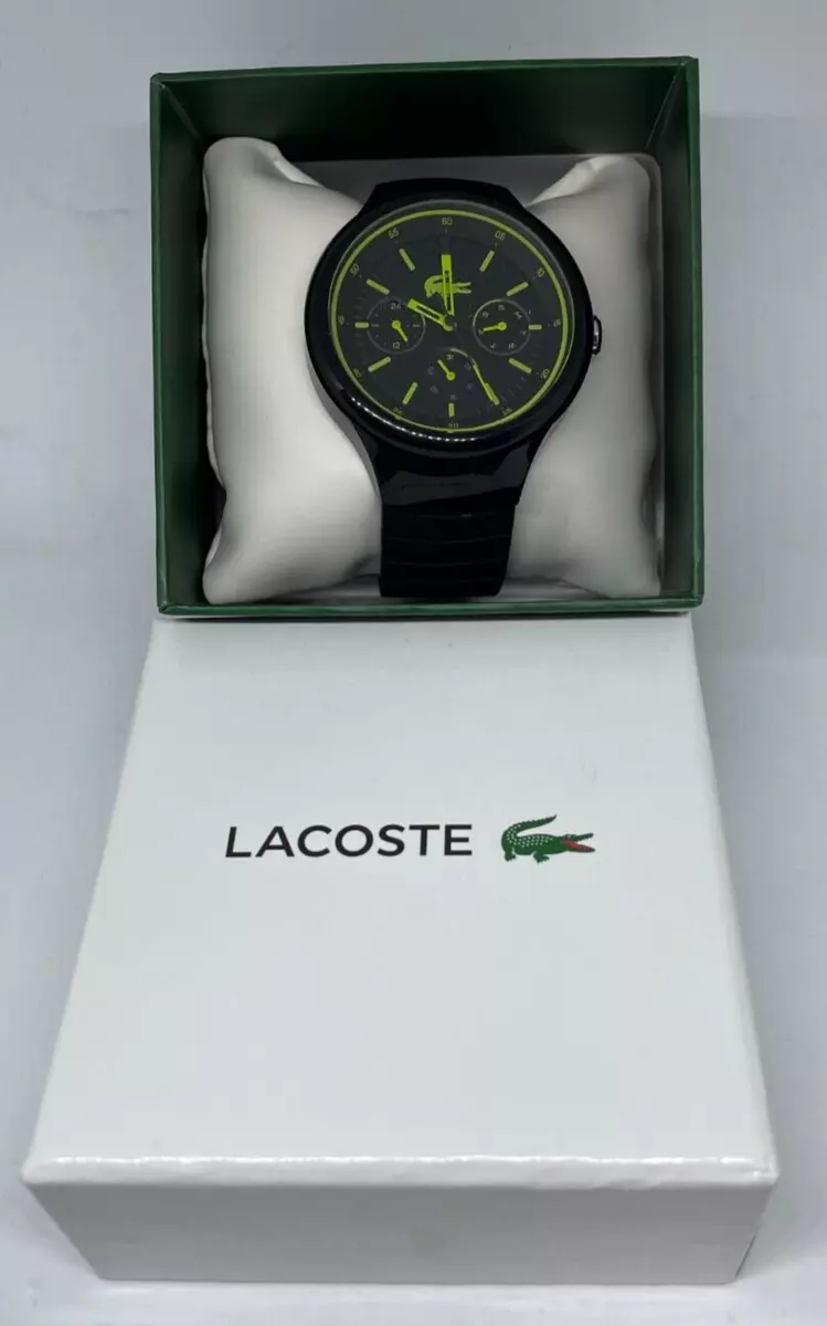 BLACK LACOSTE GENTS MENS BRAND NEW CONDITION WRISTWATCH WATCH BNIB