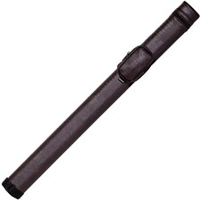 OKKO Billiard Pool Cue Hard Oval Case Faux Crocodile Leather Dark Brown 1x1